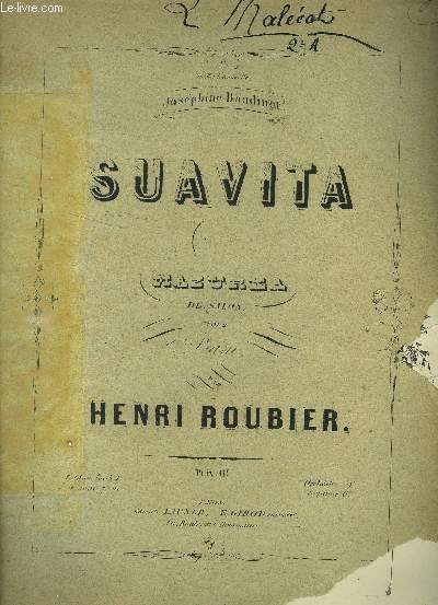 Suavita, mazurka de salon pour piano