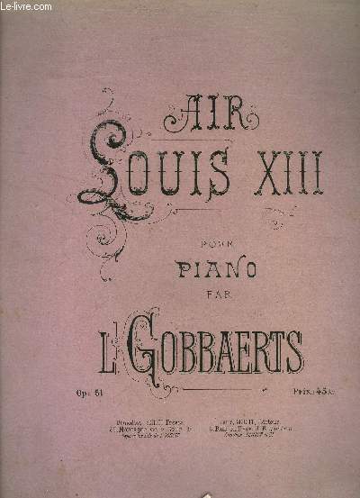 Air de Louis XIII pour piano