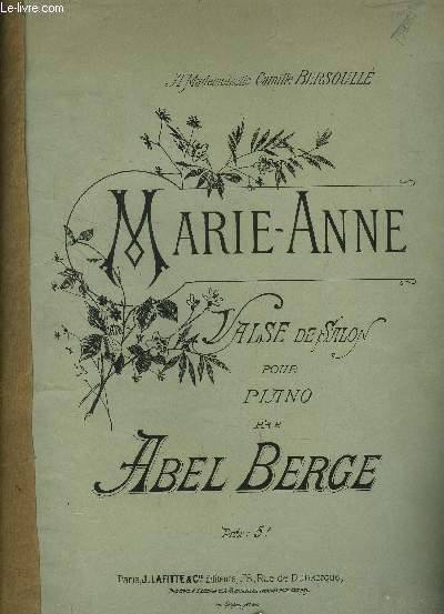 Marie-Anne, valse de salon pour piano