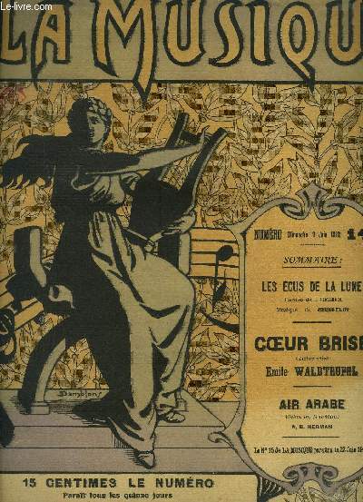La musiqueN 14 : dimanche 9 juin 1912 : Les cus de la lune- Coeur bris- Air arabe
