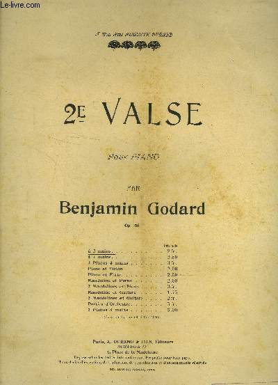 2me valse pour piano, op.56