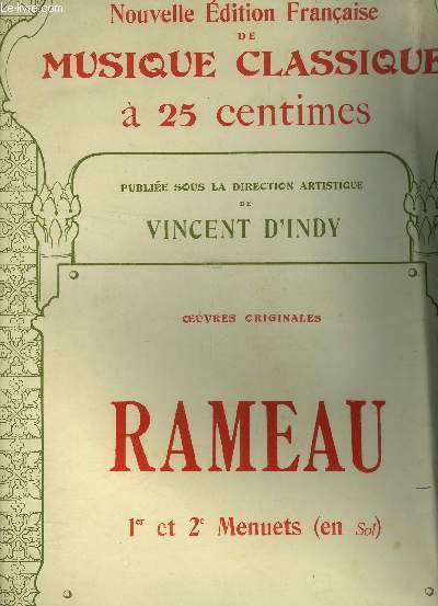 Rameau 1er et 2e menuets (en sol)