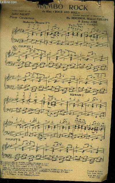 Vas-y donc pour piano conducteur/ Mambo rock pour piano conducteur