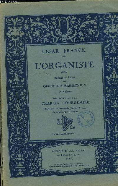 L'organiste, recueil de pices pour orgue ou harmonium 1er volume