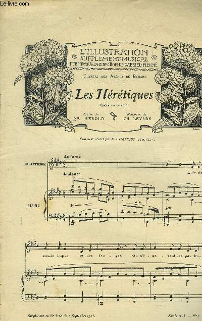 L'illustration, supplément musical au n° 3262 du 2 septembre 1905