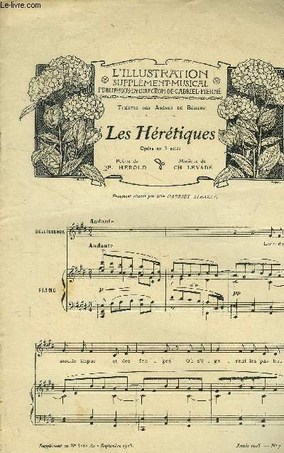 L'illustration, supplment musical au n 3262 du 2 septembre 1905