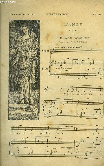 L'ange pour piano et chan. L'illustration , supplment musicale au n 2666 du 31 mars 1894