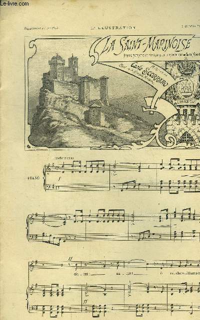 L'illustration, supplment musical au n 2850 du 9 octobre 1897 : La saint-Marinois
