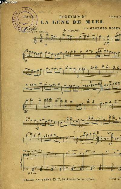 La lune de miel pour 1er violon