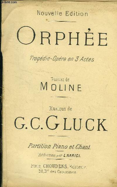 Orphe, tragdie opra en 3 actes