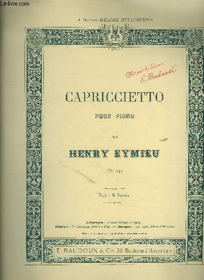 Capriccietto pour piano