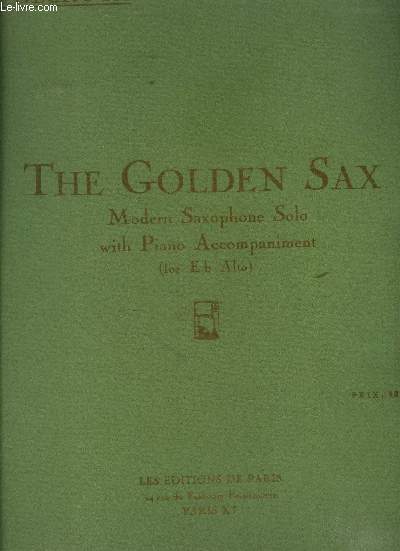 The golden sax. Modern saxophone solo with piano accompaniment
