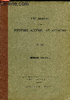 THE ANNUAL OF THE BRITISH SCHOOL AT ATHENS NXX