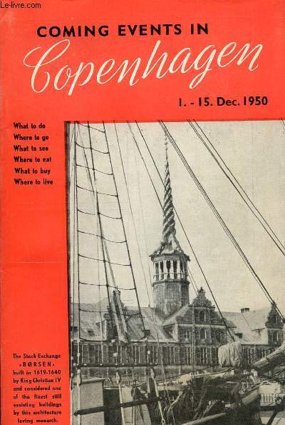 COMING EVENTS IN COPENHAGEN, I. - 15. DEC. 1950
