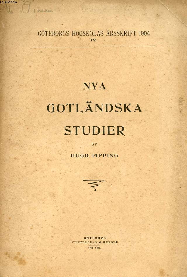 NYA GOTLNDSKA STUDIER
