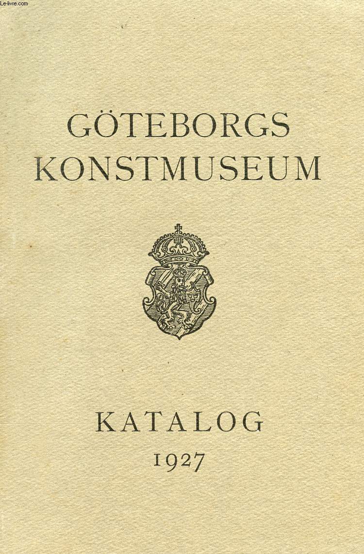 GTEBORGS KONSTMUSEUM, KATALOG