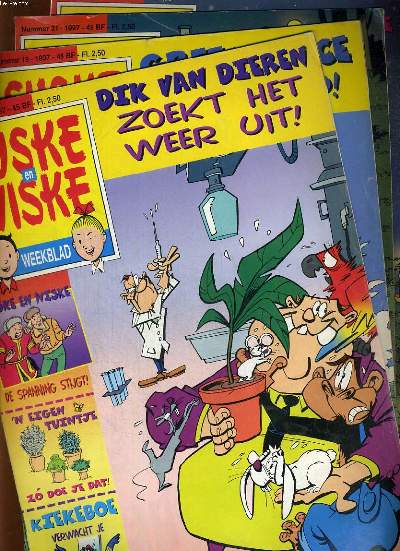 LOT DE 4 MAGAZINES DE BANDES DESSINEES: SUSKE EN WISKE 1997, NUMMER 17,19,31 ET 52.