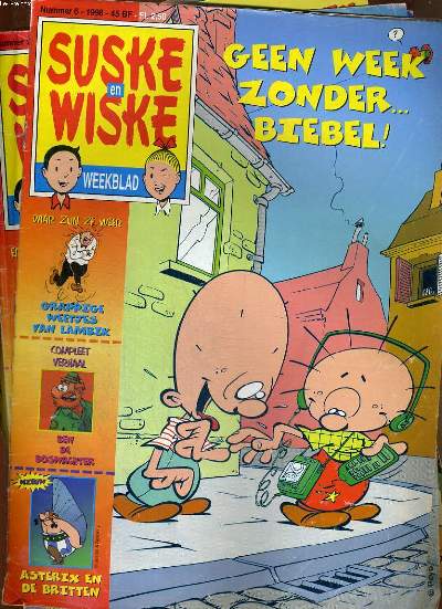 LOT DE 5 MAGAZINES DE BANDES DESSINEES: SUSKE EN WISKE 1998, NUMMER 6,28,33,34,35