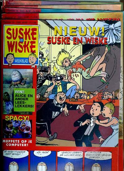 LOT DE 6 MAGAZINES DE BANDES DESSINEES: SUSKE EN WISKE 2000, NUMMER 19,21,33,42,44,46.