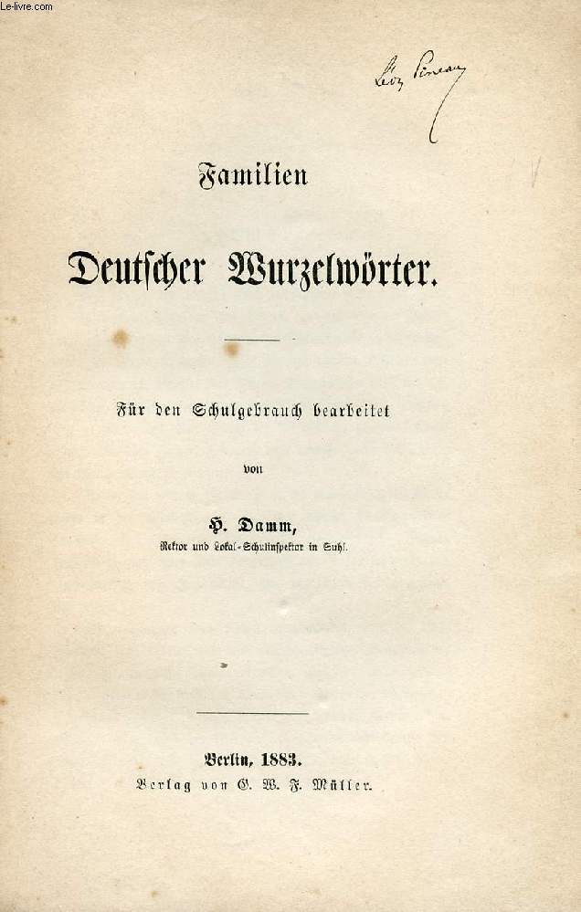 FAMILIEN DEUTSCHER WURZELWRTER