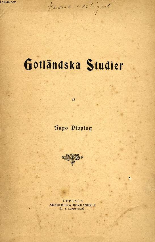 GOTLNDSKA STUDIER