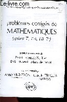 PROBLEME CORRIGES DE MATHEMATIQUES