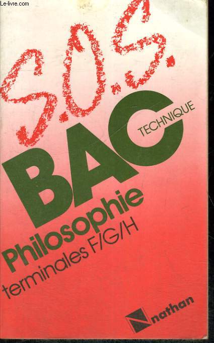 S.O.S BAC PHILOSOPHIE TERMINALES F/G/H