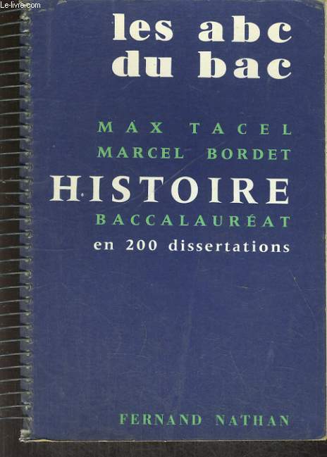 HISTOIRE BACCALAUREATEN DEUX CENTS SUJETS DE DISSERTATION.