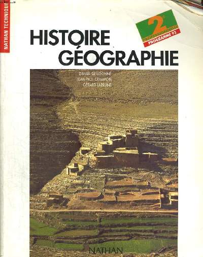 HISTOIRE GEOGRAPHIE 2e PROFESSIONNELLE. PROGRAMME 1993