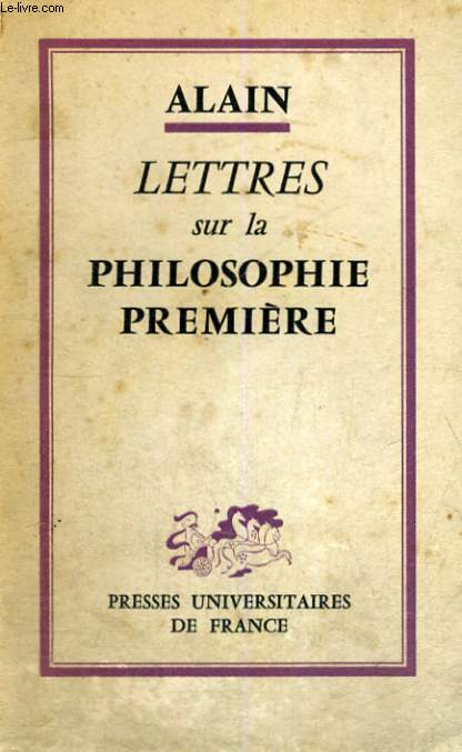 LETTRES SUR LA PHILOSOPHIE PREMIERE