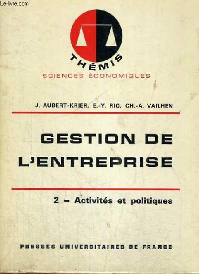 GESTION DE L'ENTREPRISE - 2/ ACTIVITES ET POLITIQUES