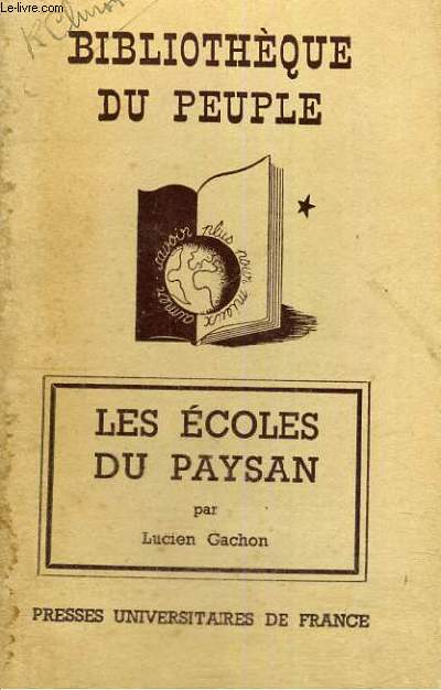 LES ECOLES DU PAYSAN - BIBLIOTHEQUE DU PEUPLE