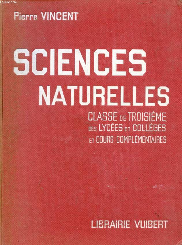SCIENCES NATURELLES, CLASSE DE 3e