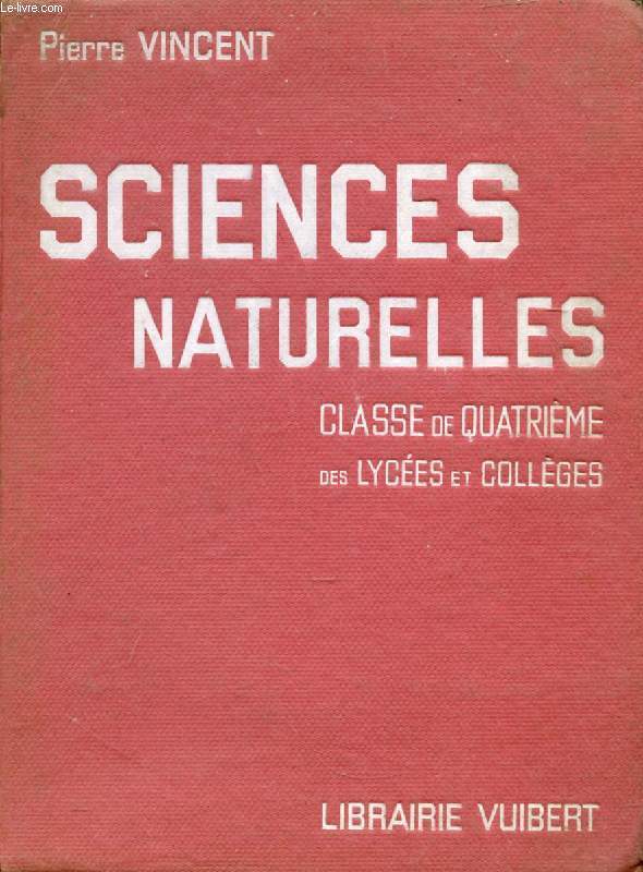 SCIENCES NATURELLES, CLASSE DE 4e