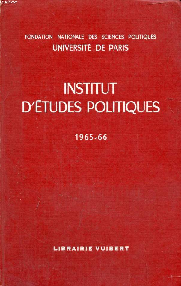 INSTITUT D'ETUDES POLITQIUES, 1965-1966