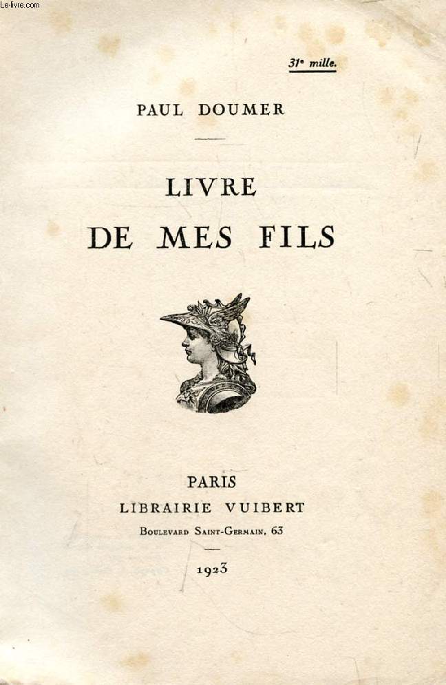 LIVRE DE MES FILS