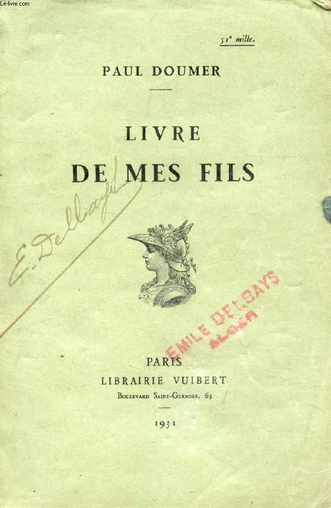 LIVRE DE MES FILS