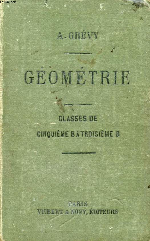 GEOMETRIE, CLASSES DE 5 B  3e B
