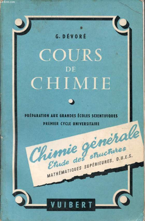 COURS DE CHIMIE, CHIMIE GENERALE, ETUDE DES STRUCTURES