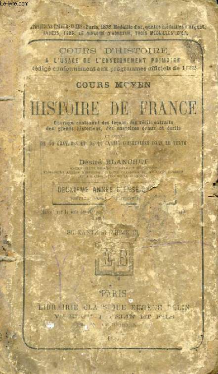 HISTOIRE DE FRANCE, 2e ANNEE D'ENSEIGNEMENT