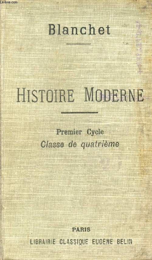 HISTOIRE MODERNE, SOMMAIRES, RECITS, LECTURES, 1er CYCLE, CLASSE DE 5e - BLAN... - Photo 1/1