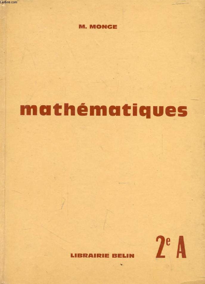 MATHEMATIQUES, CLASSE DE 2e A