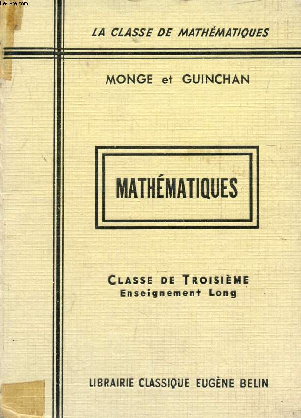 MATHEMATIQUES, CLASSE DE 3e, ENSEIGNEMENT LONG