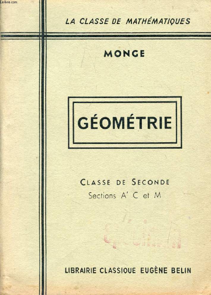 GEOMETRIE, CLASSE DE 2de A', C, M