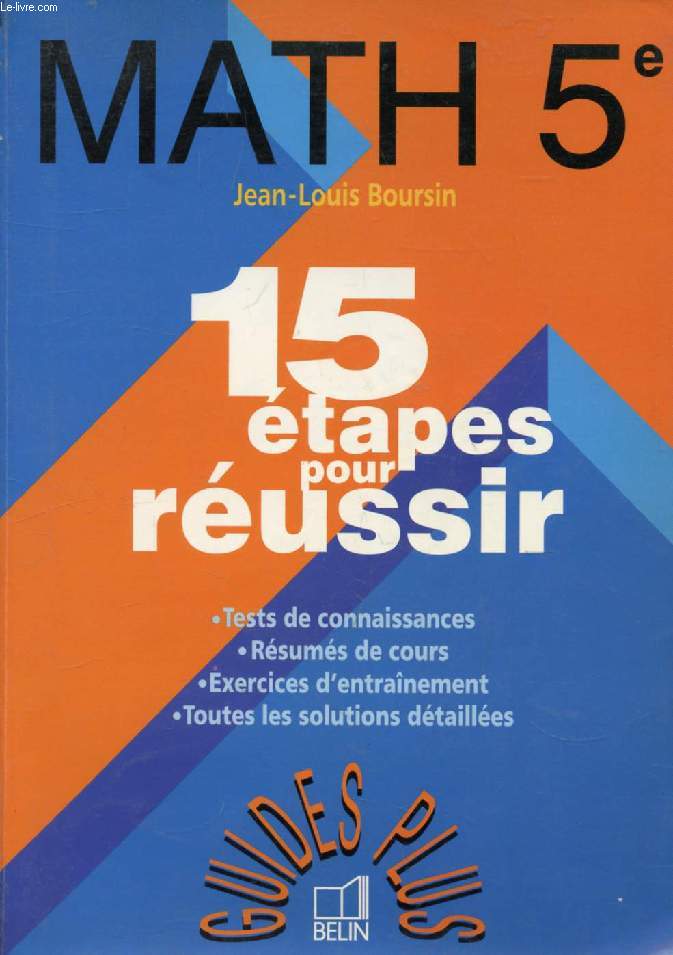 MATH 5e, 15 ETAPES POUR REUSSIR