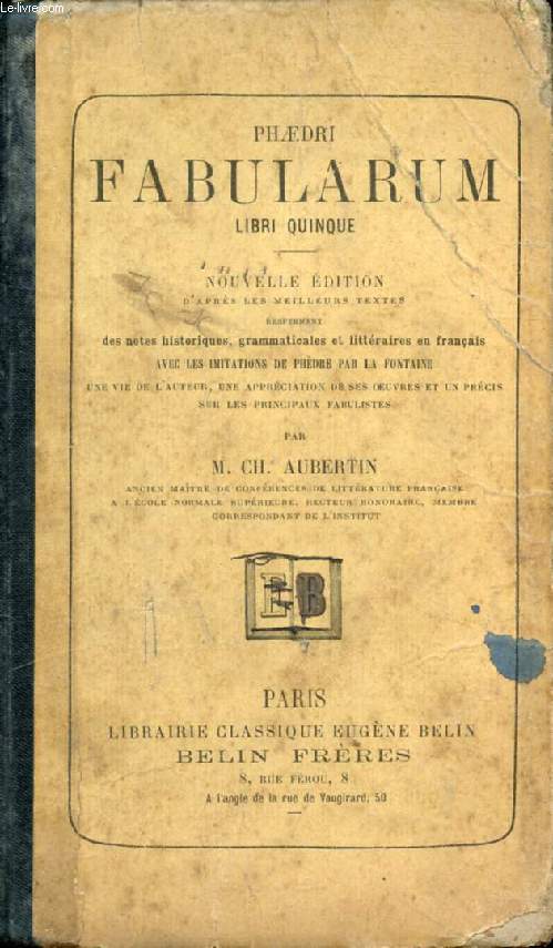 PHAEDRI FABULARUM, LIBRI QUINQUE