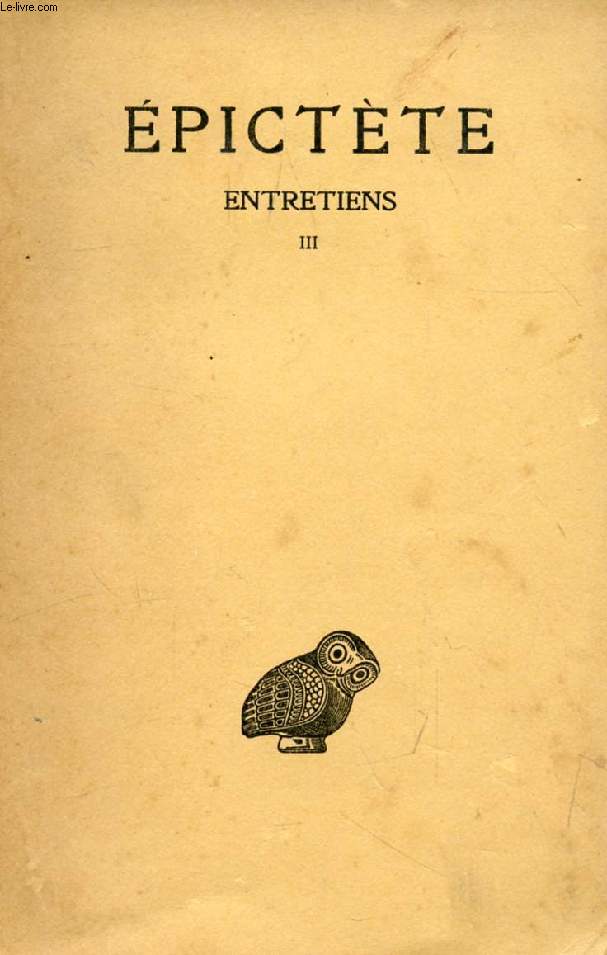 ENTRETIENS, LIVRE III