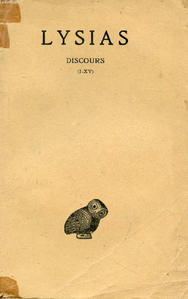 DISCOURS, TOME I, I-XV