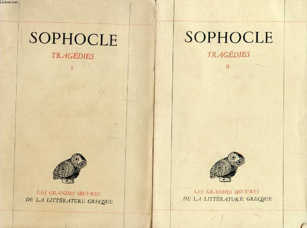 SOPHOCLE, 2 TOMES (LES TRACHINIENNES, ANTIGONE, AJAX, OEDIPE ROI / ELECTRE, PHILOCTETE, OEDIPE A COLONE)