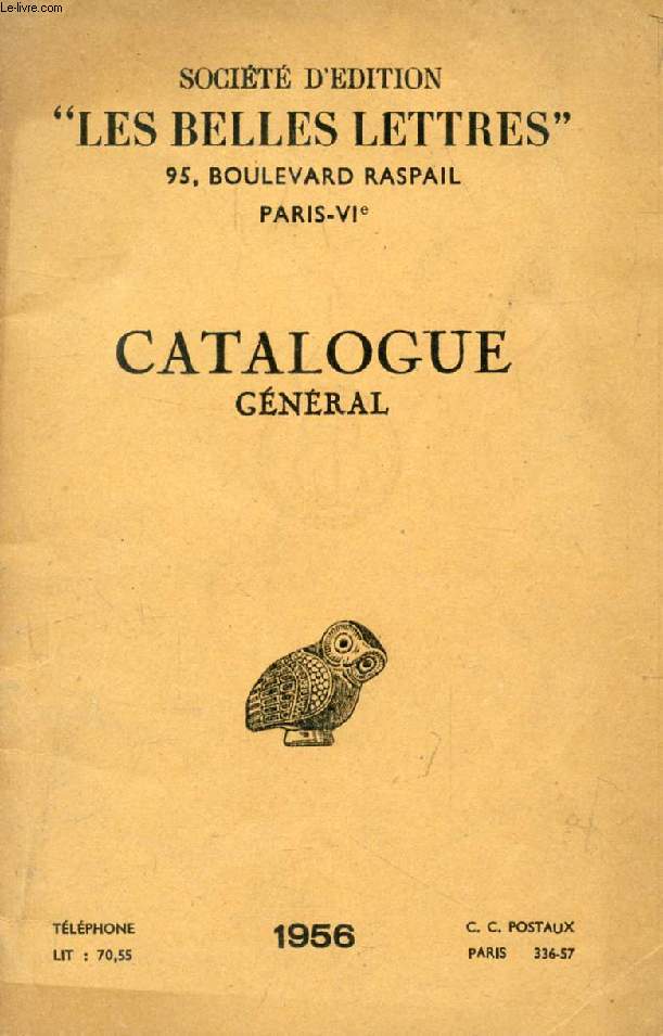 CATALOGUE GENERAL 1956